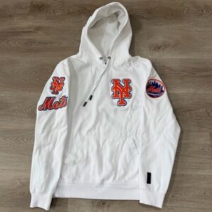 New York Mets Pro Standard Hoodie Sweatshirt Embroidered Varsity Patch Size XL